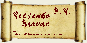 Miljenko Maovac vizit kartica